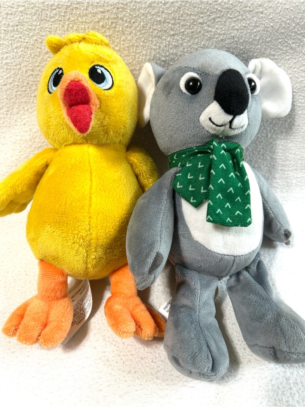 4/$20 Kinder Plush Chick and Koala